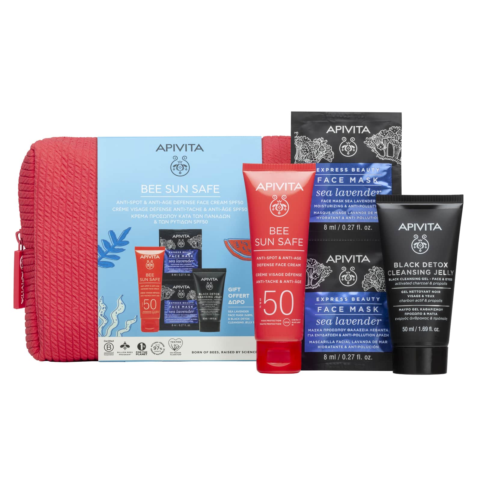 APIVITA - PROMO PACK BEE SUN SAFE Κρέμα Προσώπου κατά των πανάδων & των ρυτίδων SPF50 - 50ml ΜΕ ΔΩΡΟ 2 προιόντα περιποίησης προσώπου